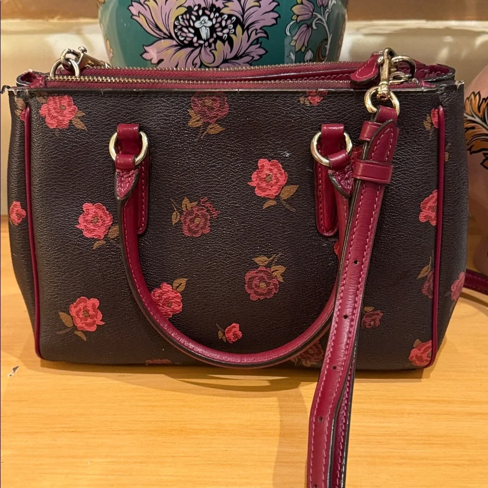 Coach Rose Pattern Crossbody